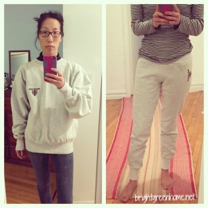 Sweatshirt to skinny sweatpants | brightgreenhome.net